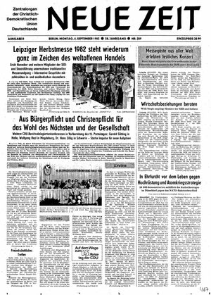 Neue Zeit Online-Archiv vom 06.09.1982