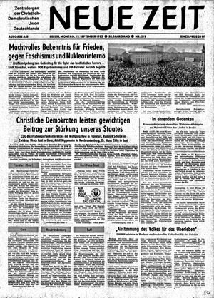 Neue Zeit Online-Archiv vom 13.09.1982