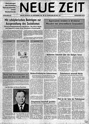 Neue Zeit Online-Archiv vom 20.09.1982
