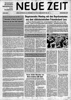 Neue Zeit Online-Archiv vom 22.09.1982
