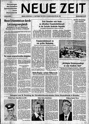 Neue Zeit Online-Archiv vom 11.10.1982