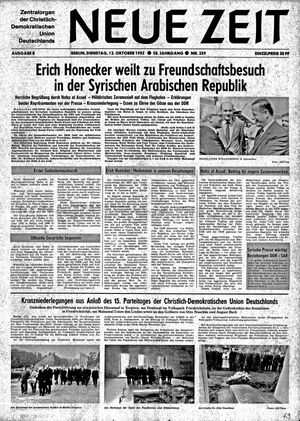 Neue Zeit Online-Archiv vom 12.10.1982