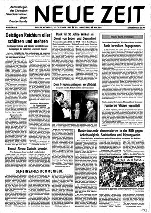 Neue Zeit Online-Archiv vom 25.10.1982