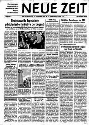 Neue Zeit Online-Archiv vom 10.11.1982