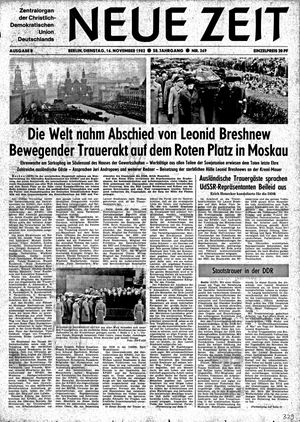 Neue Zeit Online-Archiv vom 16.11.1982