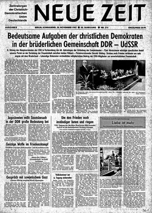 Neue Zeit Online-Archiv vom 20.11.1982