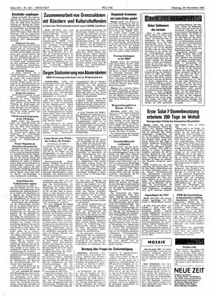 Neue Zeit Online-Archiv vom 30.11.1982