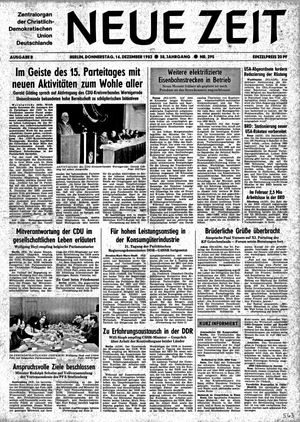 Neue Zeit Online-Archiv vom 16.12.1982