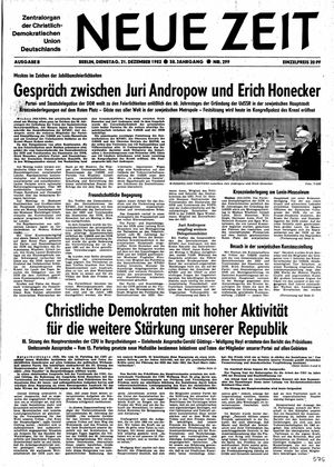Neue Zeit Online-Archiv vom 21.12.1982