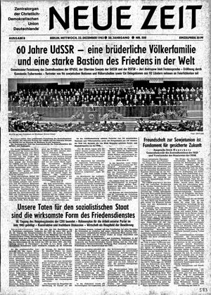 Neue Zeit Online-Archiv vom 22.12.1982