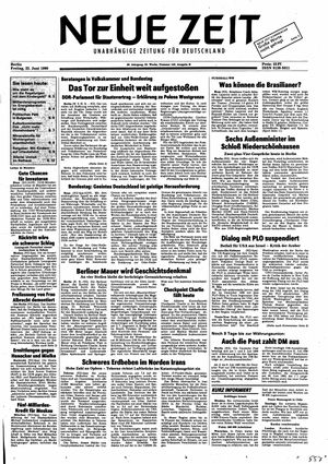 Neue Zeit Online-Archiv vom 22.06.1990