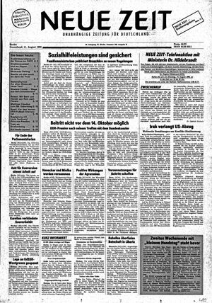 Neue Zeit Online-Archiv vom 11.08.1990