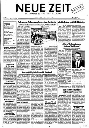 Neue Zeit Online-Archiv vom 16.08.1990
