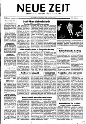 Neue Zeit Online-Archiv on Sep 12, 1990