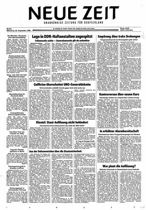 Neue Zeit Online-Archiv vom 26.09.1990