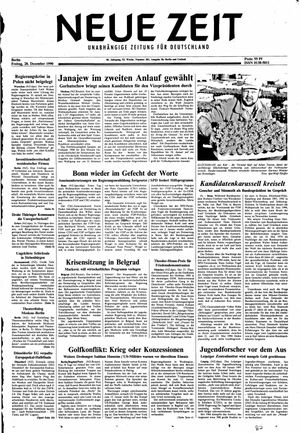 Neue Zeit Online-Archiv vom 28.12.1990