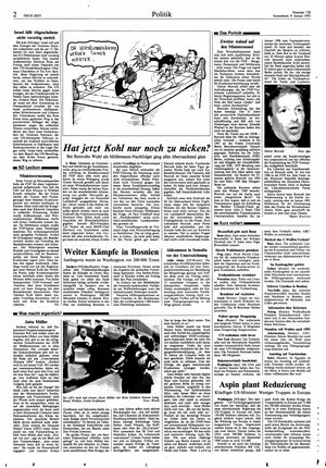 Neue Zeit Online-Archiv vom 09.01.1993