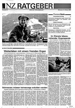 Neue Zeit Online-Archiv vom 10.02.1993