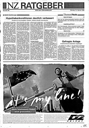 Neue Zeit Online-Archiv vom 15.02.1993