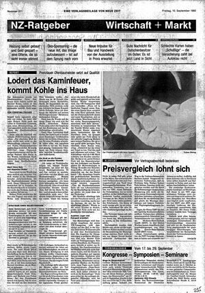 Neue Zeit Online-Archiv vom 10.09.1993