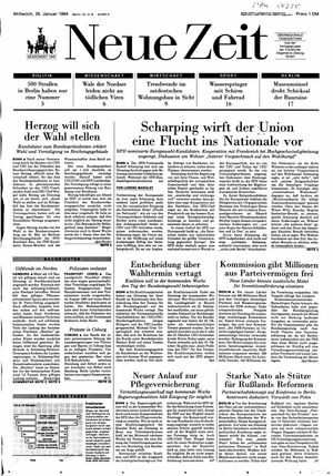 Neue Zeit Online-Archiv vom 26.01.1994