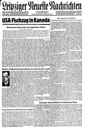 Leipziger neueste Nachrichten und Handelszeitung  vom 11.08.1943