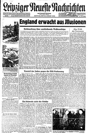 Leipziger neueste Nachrichten und Handelszeitung  vom 22.08.1943