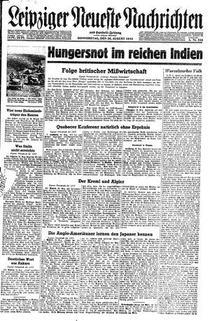 Leipziger neueste Nachrichten und Handelszeitung  vom 26.08.1943