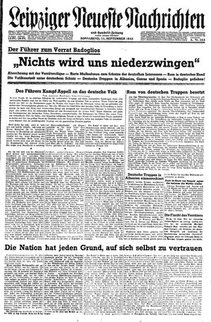 Leipziger neueste Nachrichten und Handelszeitung  on Sep 11, 1943