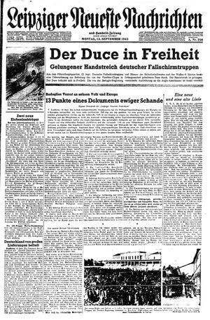 Leipziger neueste Nachrichten und Handelszeitung  vom 13.09.1943