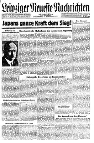 Leipziger neueste Nachrichten und Handelszeitung  vom 23.09.1943