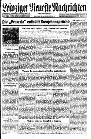 Leipziger neueste Nachrichten und Handelszeitung  vom 06.11.1943