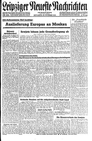Leipziger neueste Nachrichten und Handelszeitung  on Nov 20, 1943