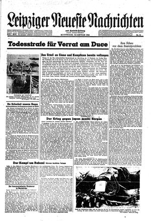 Leipziger neueste Nachrichten und Handelszeitung  on Jan 12, 1944