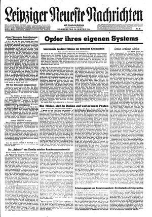 Leipziger neueste Nachrichten und Handelszeitung  vom 20.01.1944