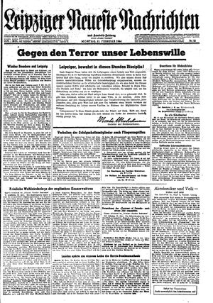 Leipziger neueste Nachrichten und Handelszeitung  on Feb 21, 1944