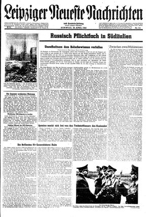 Leipziger neueste Nachrichten und Handelszeitung  vom 23.04.1944