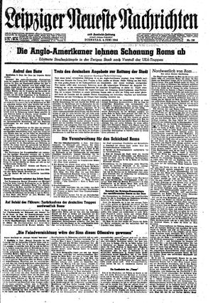 Leipziger neueste Nachrichten und Handelszeitung  vom 06.06.1944
