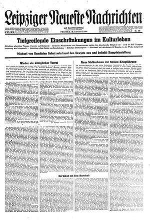 Leipziger neueste Nachrichten und Handelszeitung  vom 25.08.1944