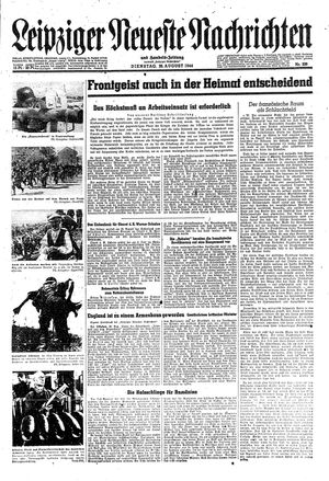 Leipziger neueste Nachrichten und Handelszeitung  vom 29.08.1944