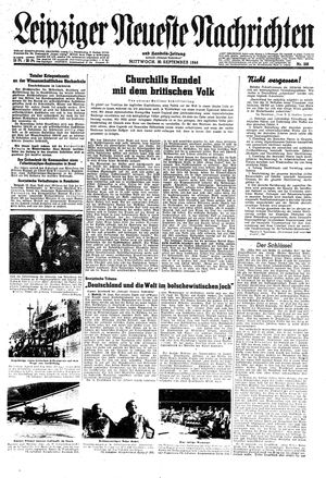 Leipziger neueste Nachrichten und Handelszeitung  vom 20.09.1944