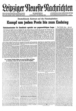 Leipziger neueste Nachrichten und Handelszeitung  on Oct 28, 1944