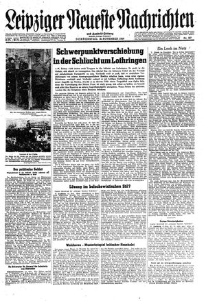 Leipziger neueste Nachrichten und Handelszeitung  vom 16.11.1944