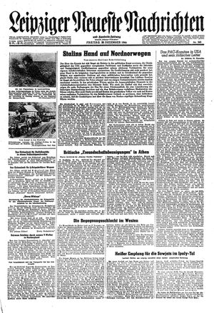 Leipziger neueste Nachrichten und Handelszeitung  vom 29.12.1944