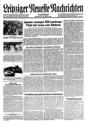 Leipziger neueste Nachrichten und Handelszeitung  vom 10.01.1945