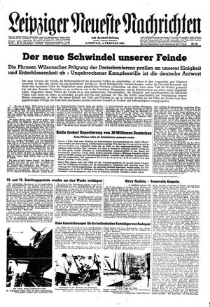 Leipziger neueste Nachrichten und Handelszeitung  on Feb 4, 1945