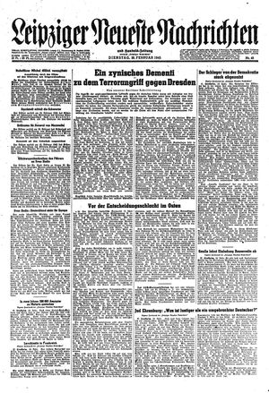 Leipziger neueste Nachrichten und Handelszeitung  vom 20.02.1945