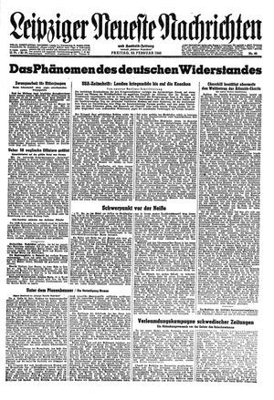 Leipziger neueste Nachrichten und Handelszeitung  vom 23.02.1945