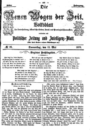 Neue Wogen der Zeit vom 12.05.1870