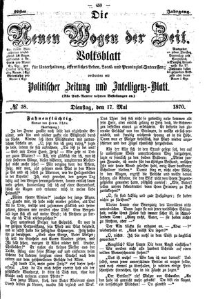 Neue Wogen der Zeit on May 17, 1870